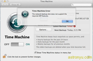 Time Machine Error