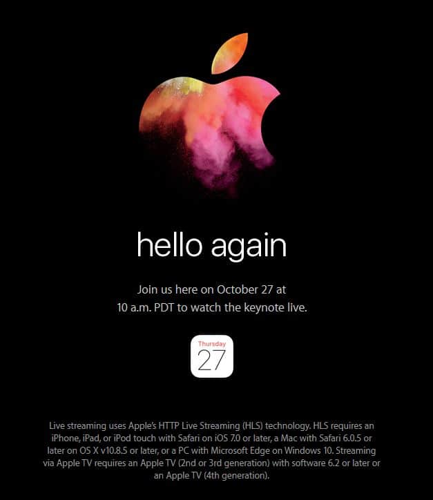 apple event october 2016
